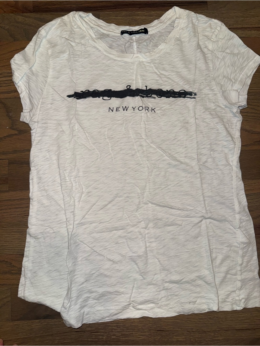 rag & bone White New York Graphic Short Sleeve Tee